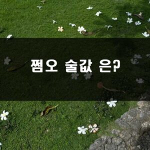 쩜오 술값 은?